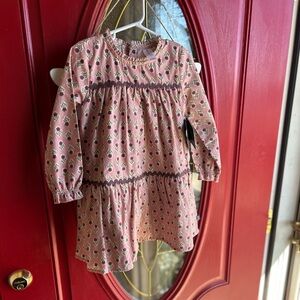 Charming Pink Floral Kids Dress